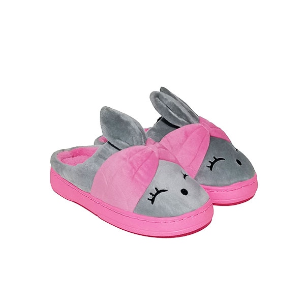 Papuci casa copii Trendd Sleepy, Unisex Roz/Gri 32-33 EU