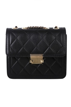 Geanta de dama Elyana neagra din piele ecologica matlasata, 19 x 16 x 8 cm Geanta de dama Elyana neagra din piele ecologica matlasata, 19 x 16 x 8 cm