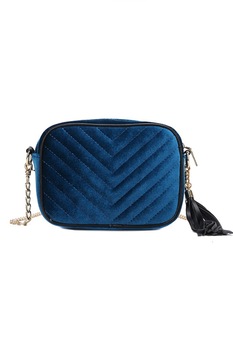 Geanta de dama Velvet albastra din material textil tip catifea, dimensiuni 22 x 16 x 11 cm Geanta de dama Velvet albastra din material textil tip catifea, dimensiuni 22 x 16 x 11 cm