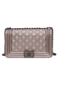 Geanta de dama Katherine metalic din piele ecologica matlasata, 26 x 16 x 10 cm Geanta de dama Katherine metalic din piele ecologica matlasata, 26 x 16 x 10 cm