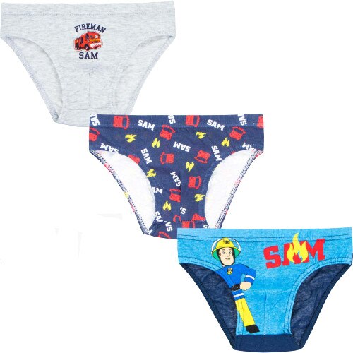 Set 3 chiloti baieti, Pompierul Sam, Multicolor