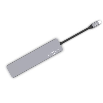 Hub Multiport FIXED, USB-C, 2x USB 3.0, 2x USB-C, MicroSD, HDMI, PD 87W, Aluminiu Hub Multiport FIXED, USB-C, 2x USB 3.0, 2x USB-C, MicroSD, HDMI, PD 87W, Aluminiu