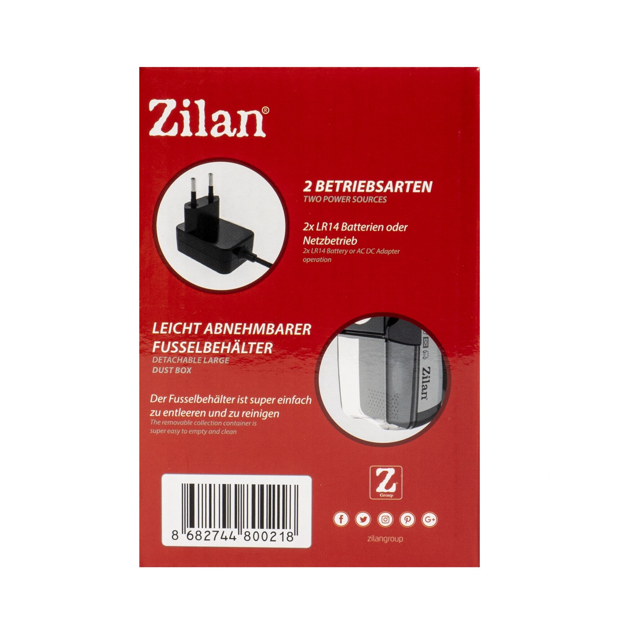 Aparat de curatat scame Zilan ZLN0218, 8800 rpm, Negru
