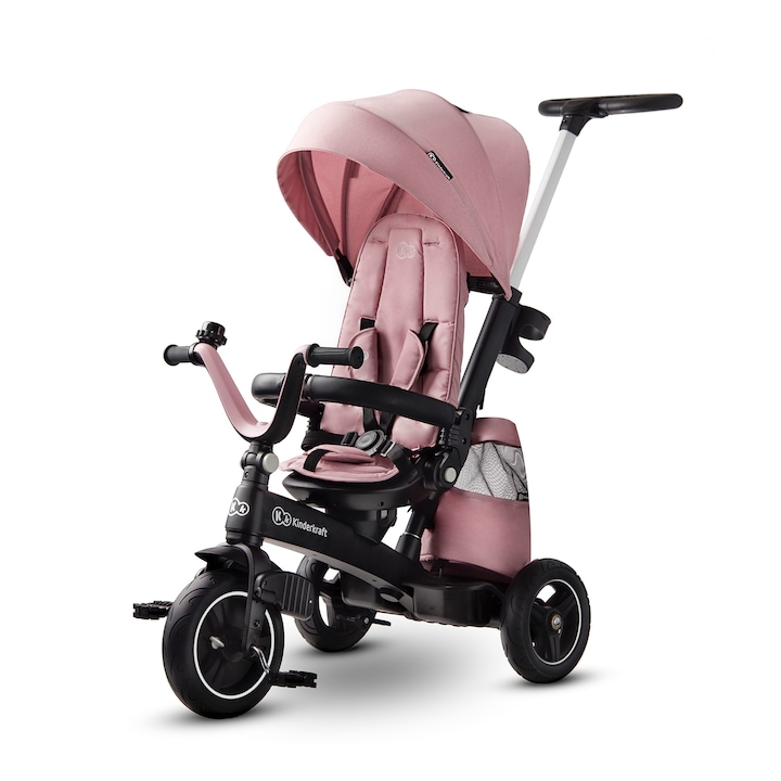 Kinderkraft EasyTwist Mauvelous Pink 5 az 1-ben tricikli, rózsaszín