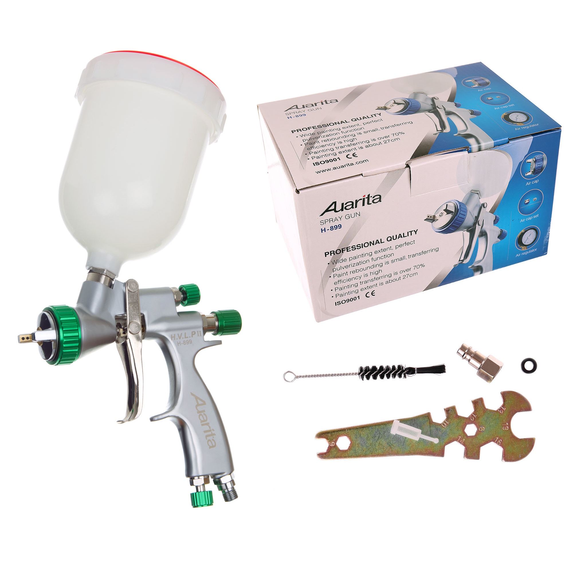 Auarita MP-102 1.0mm Nozzle Mini Professional LVLP Spray Gun 250ml