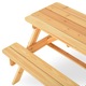 Set mobilier masa pliabila cu 2 banchete, Maison Mex KIDS PICNIC, L.75 l.85.5 H.53 cm, natural