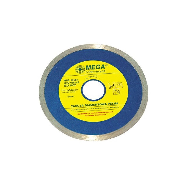 Disc diamantat continuu Mega, orificiu 22.2 mm, 115mm
