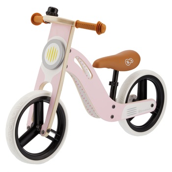 Bicicleta din lemn fara pedale Kinderkraft - Uniq, roz, pentru copii