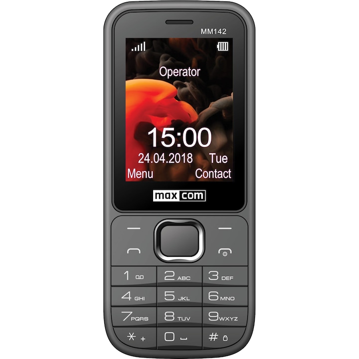 Мобилен телефон MaxCom Classic MM142, Dual SIM, 2G, Сив