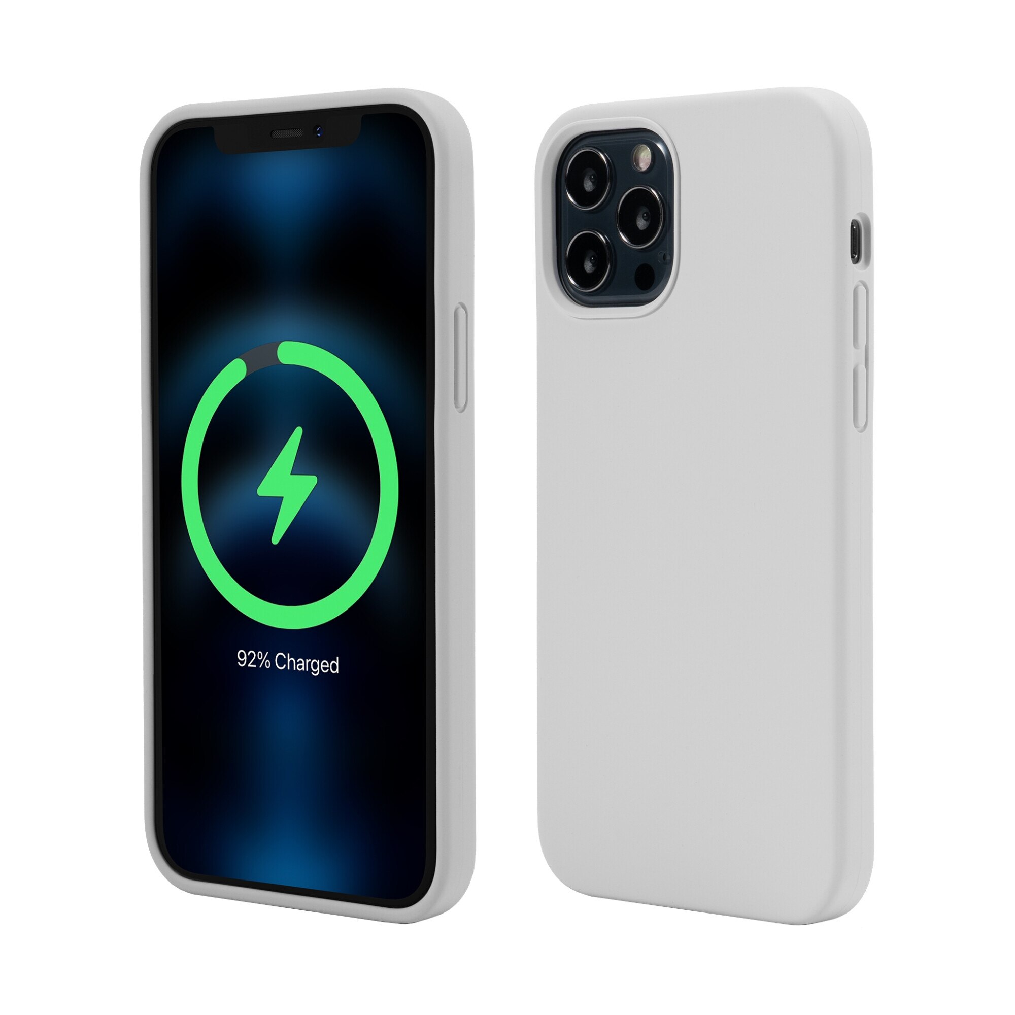 Husa de Protectie Vetter pentru iPhone 12 Pro, 12, Clip-On Soft Touch Silk Series Mag Safe Compatible, White