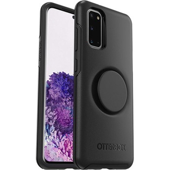 Carcasa Otterbox pentru Samsung Galaxy S20, cu PopSockets integrat, din policarbonat si cauciuc, negru, rezistanta la socuri si zgaraieturi Carcasa Otterbox pentru Samsung Galaxy S20, cu PopSockets integrat, din policarbonat si cauciuc, negru, rezistanta la socuri si zgaraieturi