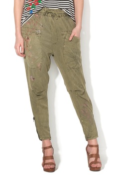 Pantaloni, Desigual 72P2WB8, Verde kaki, 34 Pantaloni, Desigual 72P2WB8, Verde kaki, 34
