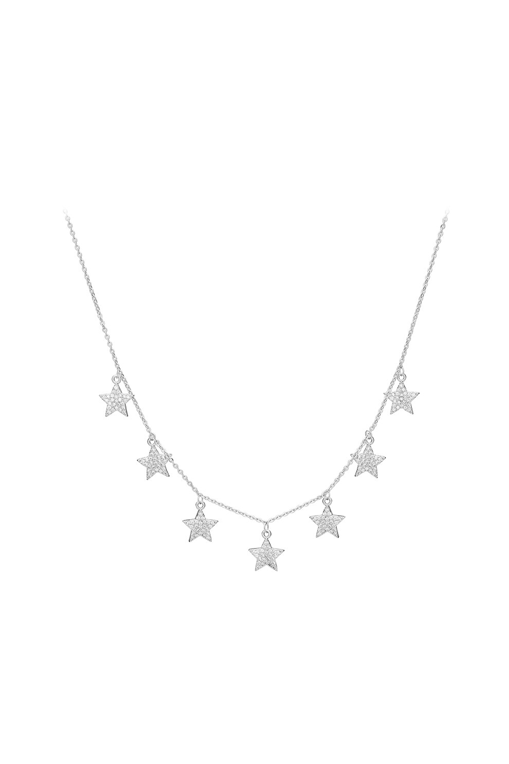 U.S. Polo Assn., Colier de otel inoxidabil cu zirconia, Argintiu
