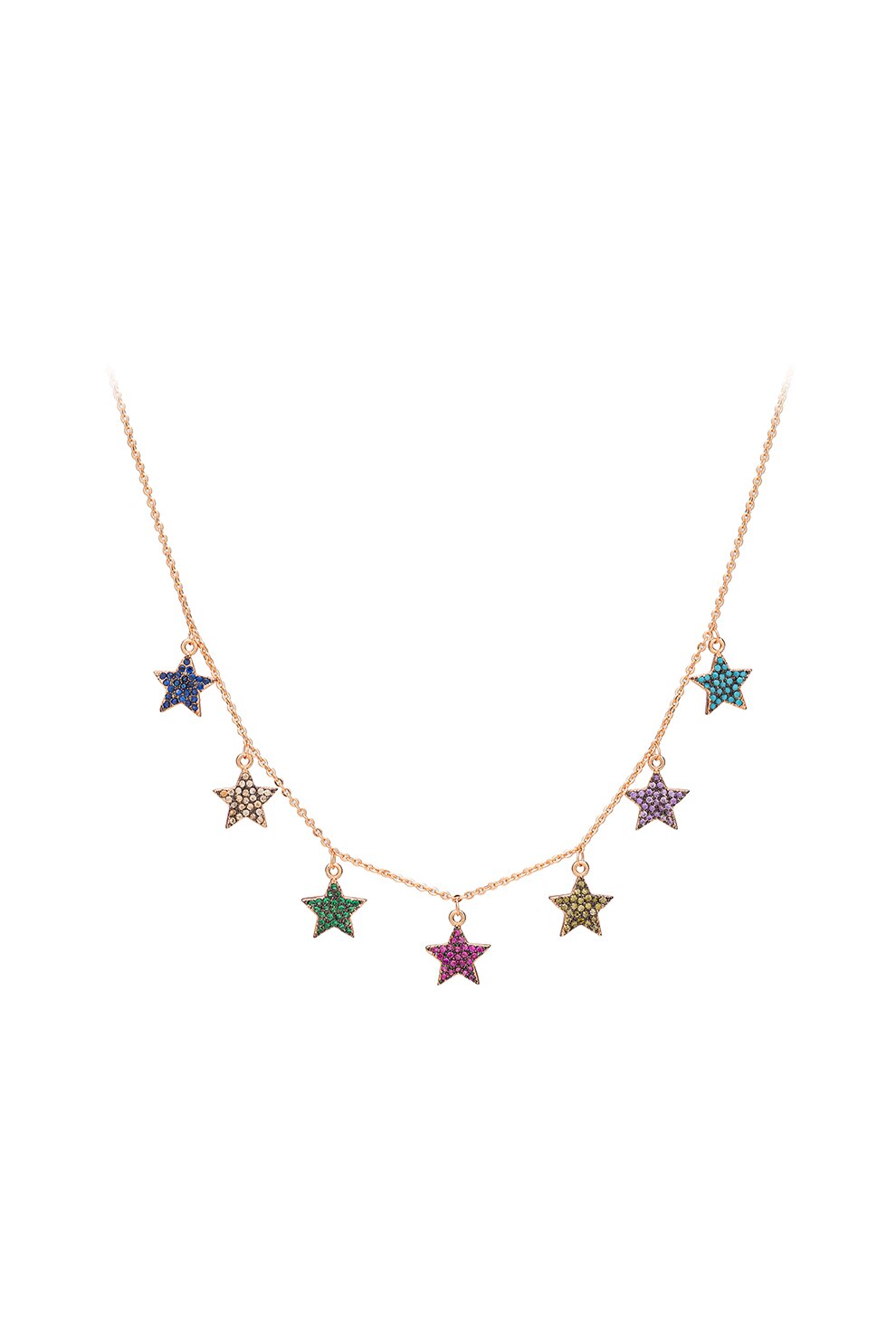 U.S. Polo Assn., Colier de otel inoxidabil cu zirconia, Auriu rose