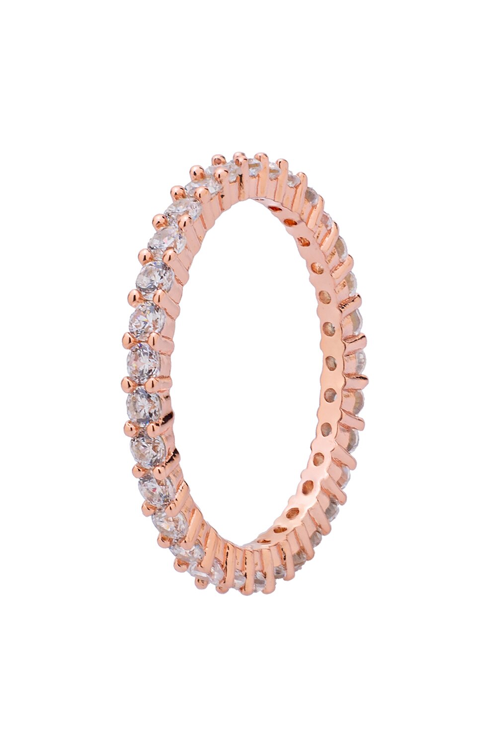 U.S. Polo Assn., Inel cu banda si zirconia, Auriu rose