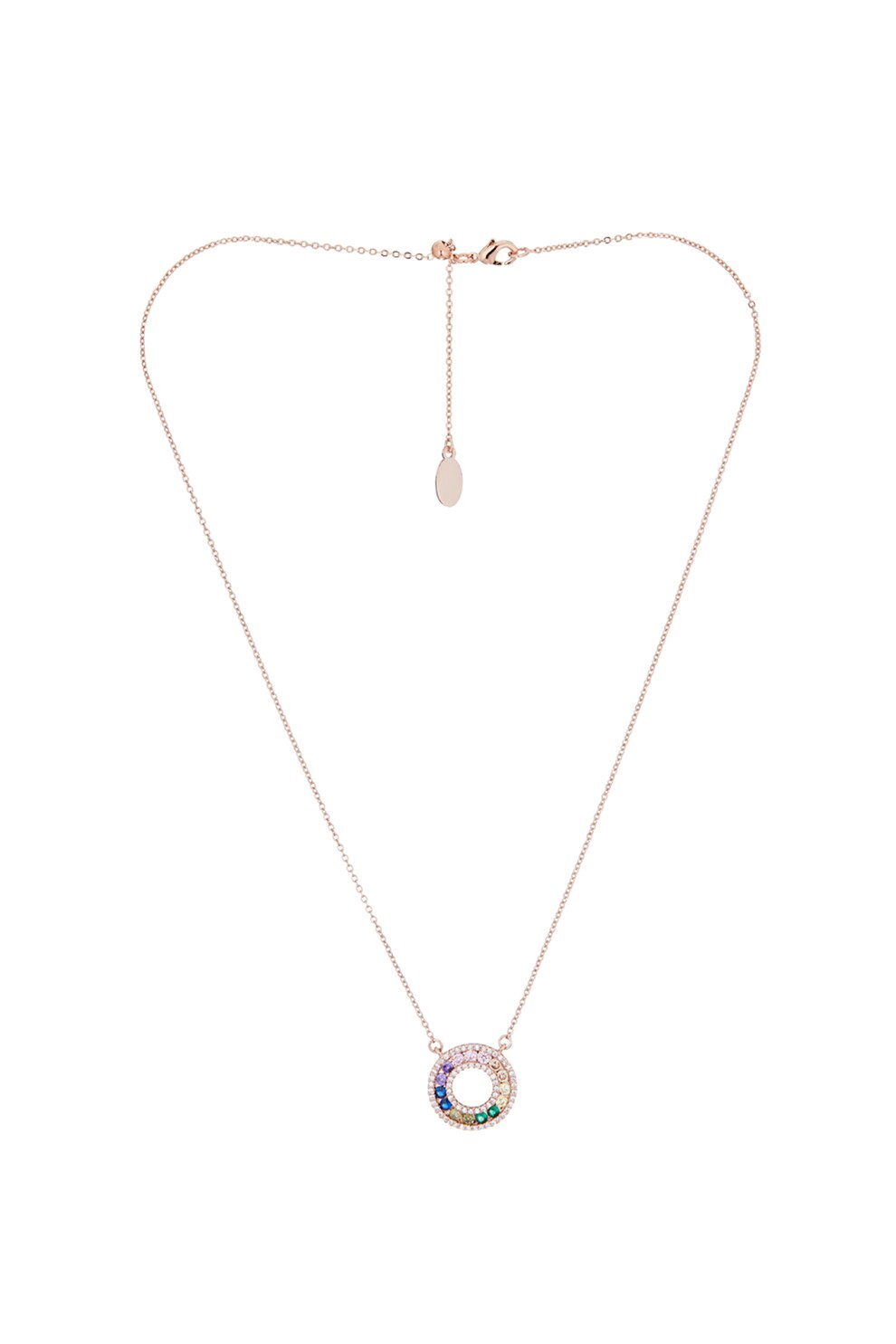U.S. Polo Assn., Colier cu pandantiv decorat cu zirconia, Auriu rose