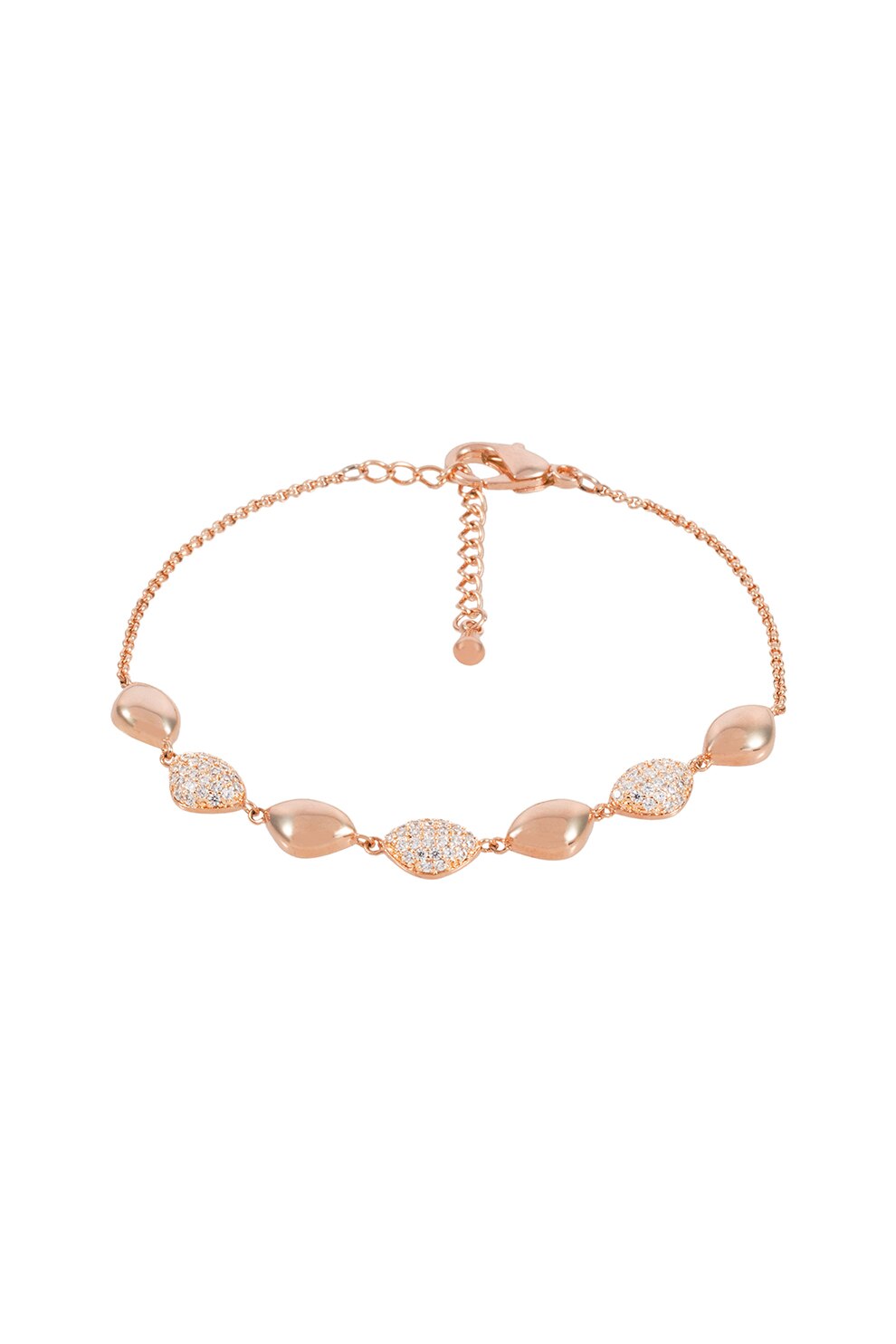 U.S. Polo Assn., Bratara ajustabila decorata cu cristale zirconia, Auriu rose