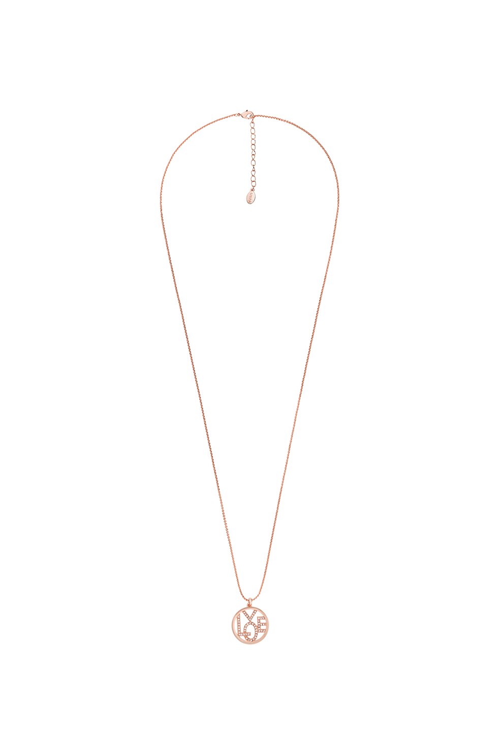 U.S. Polo Assn., Colier cu pandantiv decorat cu zirconia, Auriu rose