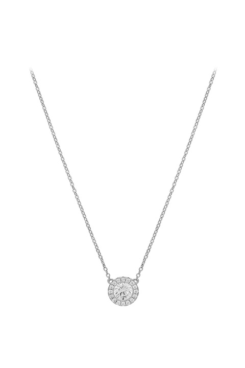 U.S. Polo Assn. Colier cu pandativ rotund, Argintiu