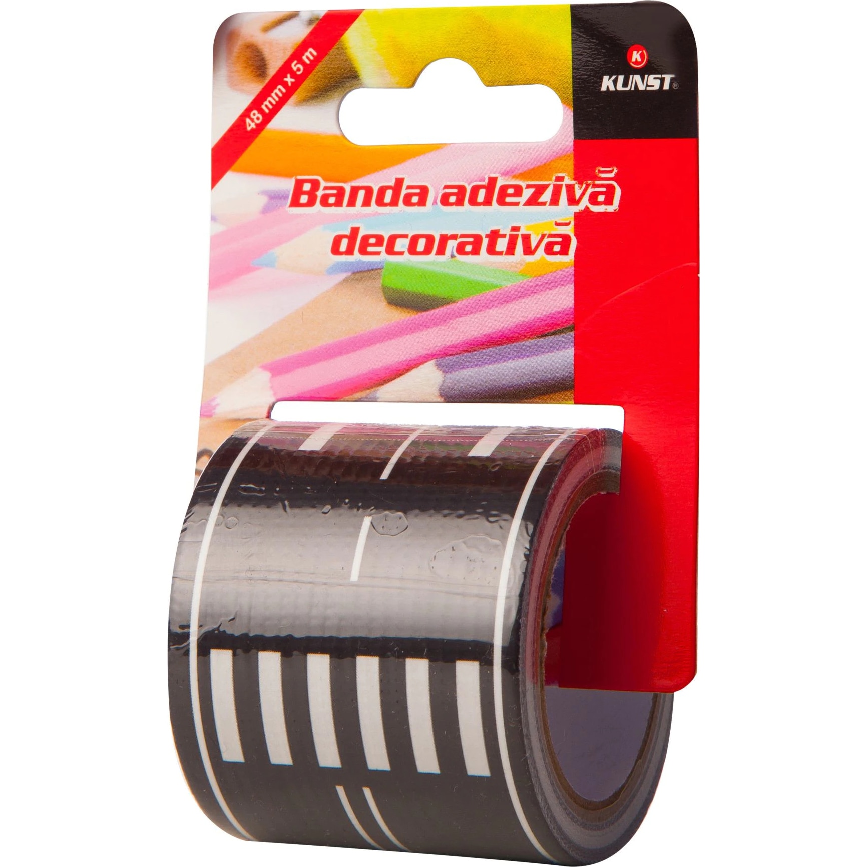 Banda adeziva decorativa Kunst Trafic 500x4.8 cm, tip duct tape