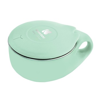 Bol din inox cu capac 200ml KikkaBoo Cat Mint Bol din inox cu capac 200ml KikkaBoo Cat Mint