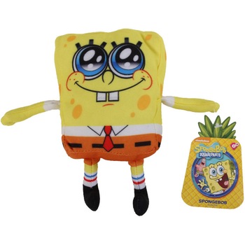 Jucarie de plus Sponge Bob, galben, inaltime 18 cm, model 2 Jucarie de plus Sponge Bob, galben, inaltime 18 cm, model 2
