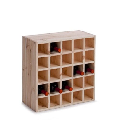 Поставка за 25 бутилки вино Zeller, бор, 52x25x52 см - eMAG.bg