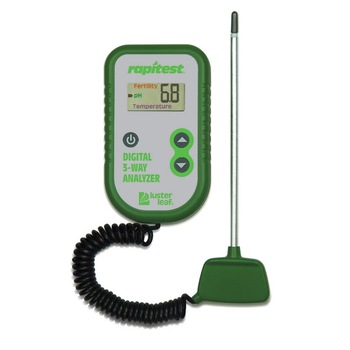 Aparat digital Luster Leaf 1835 pentru sol 3 in 1, fertilitate, PH, temperatura sol cu tabele insotitoare Aparat digital Luster Leaf 1835 pentru sol 3 in 1, fertilitate, PH, temperatura sol cu tabele insotitoare