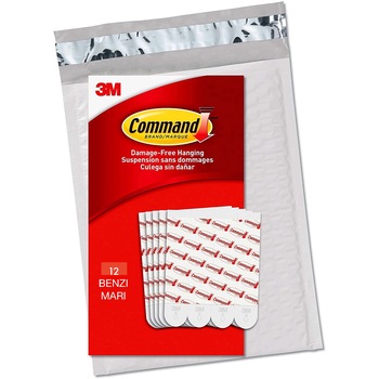 Set benzi dublu adezive pentru montare postere si carlige, Mari 12 bucati Command Set benzi dublu adezive pentru montare postere si carlige, Mari 12 bucati Command