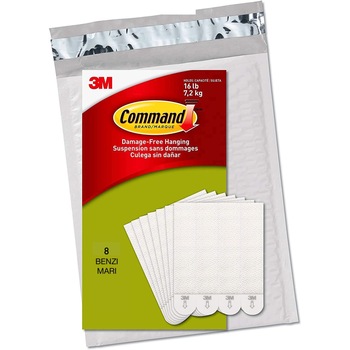 Set benzi adezive sustinere tablou, Mari, 8 bucati Command Set benzi adezive sustinere tablou, Mari, 8 bucati Command