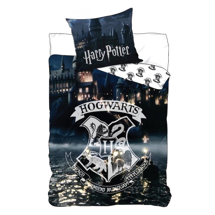Детски спален комплект Harry Potter, замъкът Hogwarts, 140x200, Многоцветен