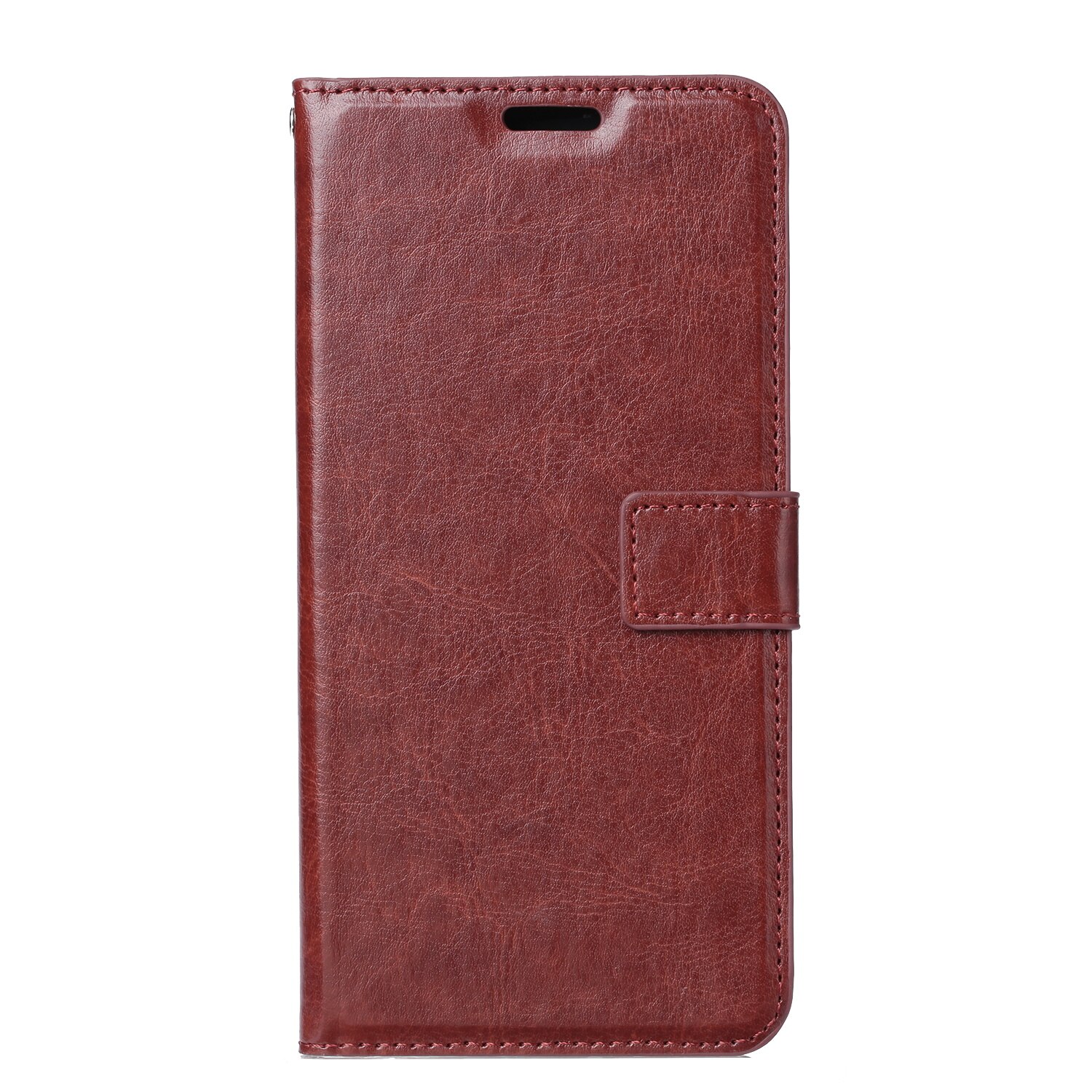 Husa pentru Samsung Galaxy S21 Plus, CaseMe, piele fina, tip portofel, inchidere magnetica, stand, suport silicon, Maro coniac