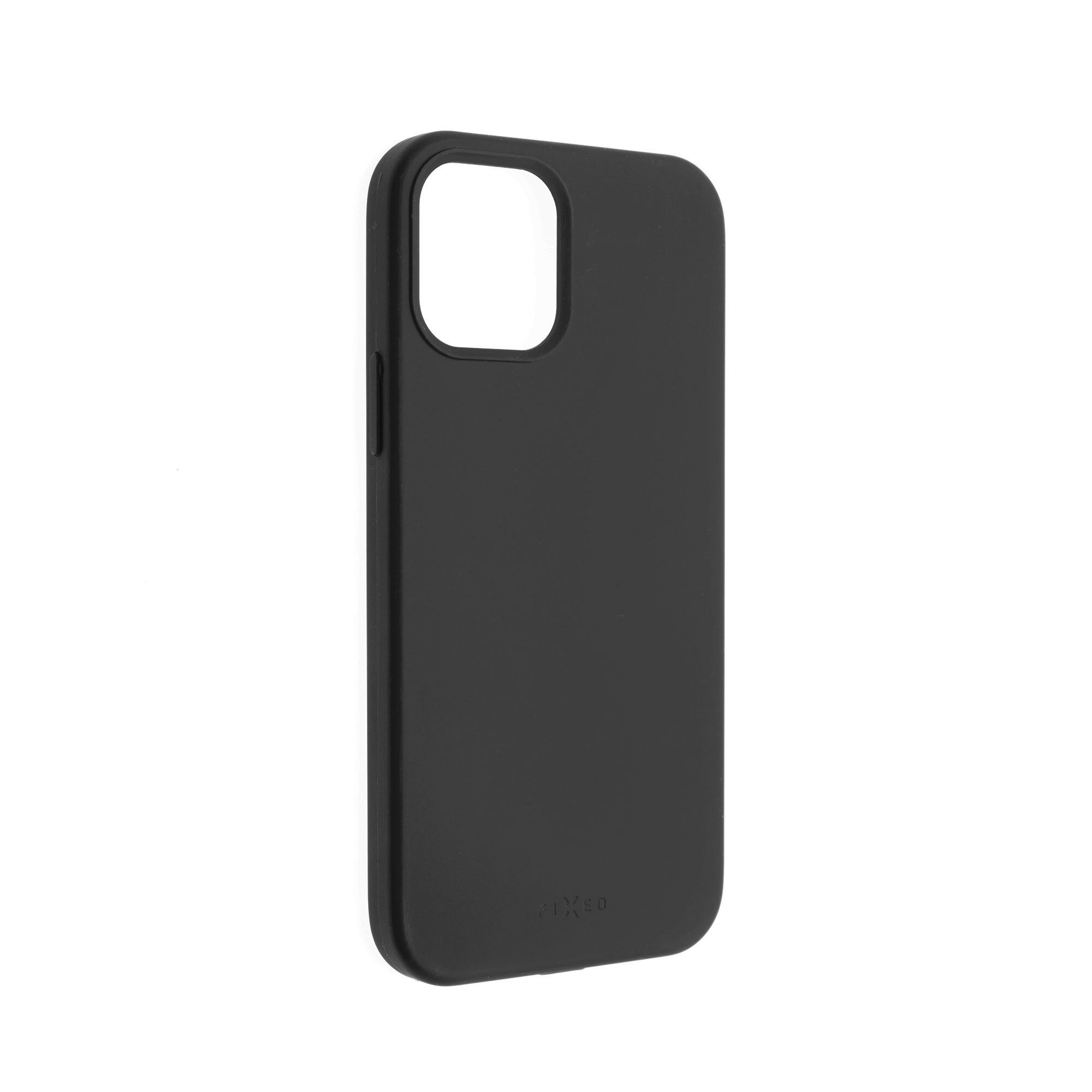 Husa de protectie FIXED Flow, Apple iPhone 12/12 Pro, Silicon, Negru