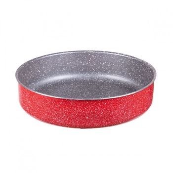 Tava de copt Voltz V51222B34, 34 cm, Finisaj marmura, Rosu Tava de copt Voltz V51222B34, 34 cm, Finisaj marmura, Rosu