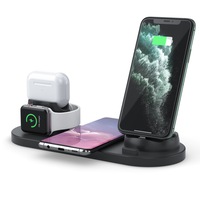 statie incarcator wireless eoptima bxd-07c 6 in 1 a qualcomm qi super fast charge usb type c micro usb lightning 10w pentru telefon ceas casti compatibil cu android ios samsung iphone negru imagen 48_0_
0