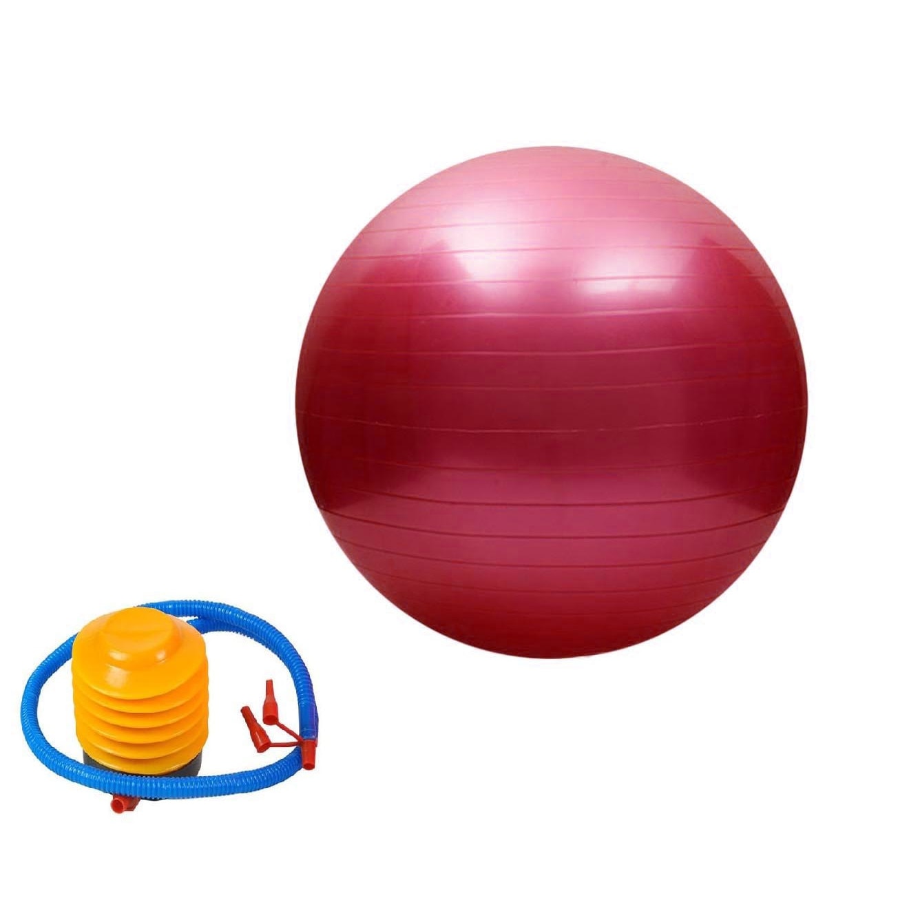 Minge pentru gimnastica, Zola, pompa inclusa, 75 cm, rosu