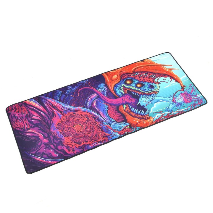 Mouse pad profesional pentru jucatori cu dragon, monstru, colorat 80x30cm . eR D L