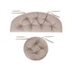 Perna de gradina mic " Amanda Standard" Bej Oxford 100x38x5 cm | 50x50x5 cm