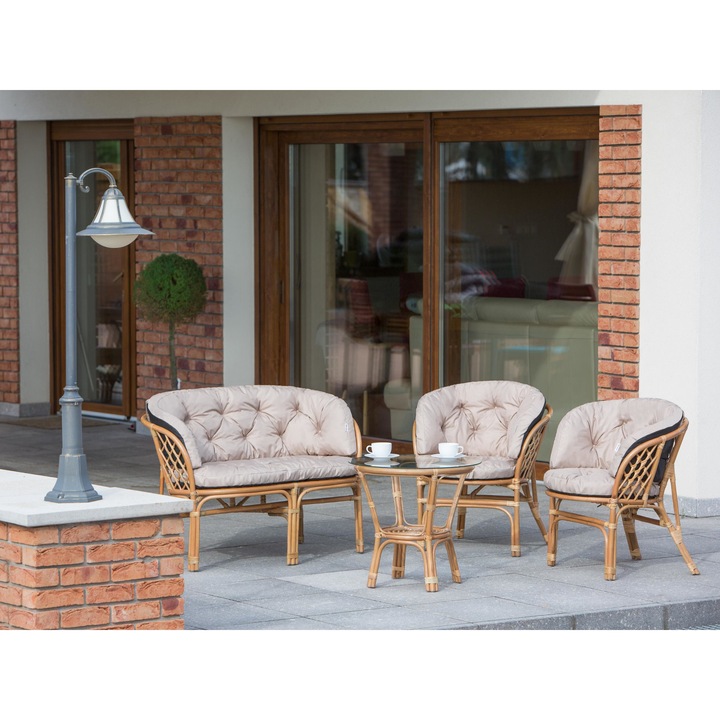 Perna de gradina mic " Amanda Standard" Bej Oxford 100x38x5 cm | 50x50x5 cm