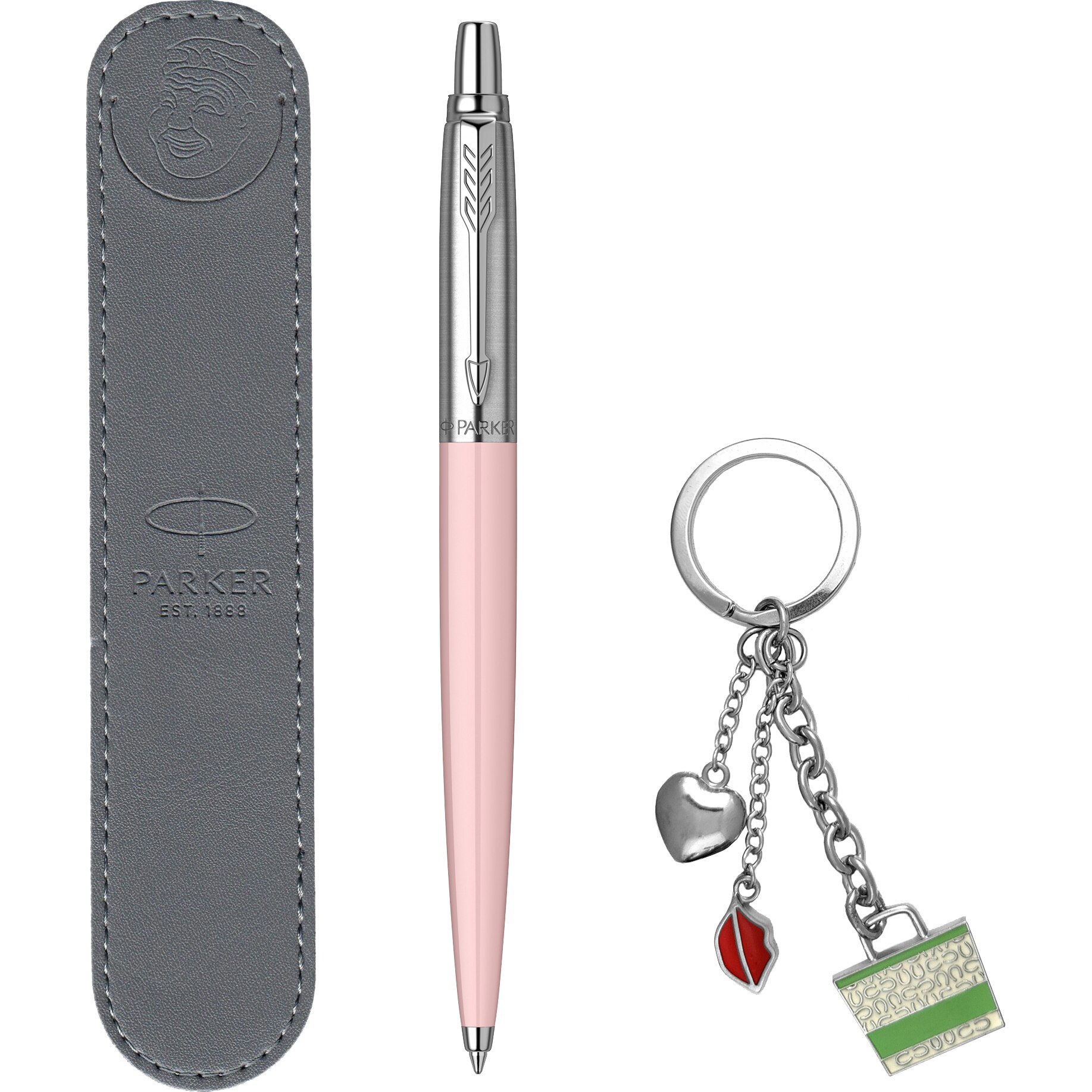 Set Parker Pix Jotter Pastel Pink + etui + cadou breloc diverse modele