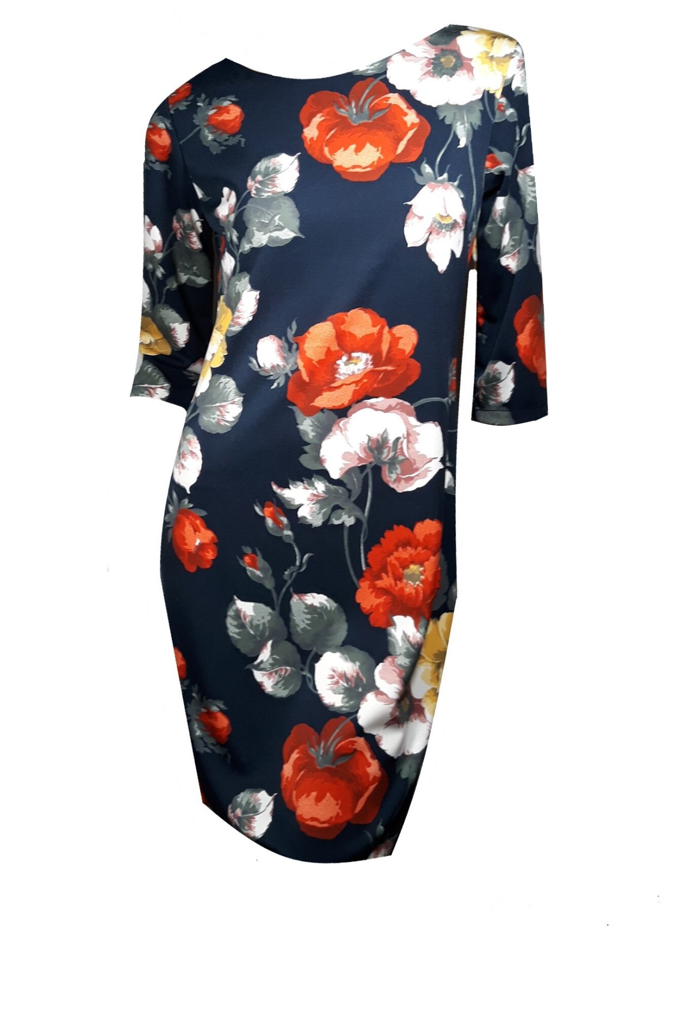 Rochie dama, multicolora. imprimeu flora