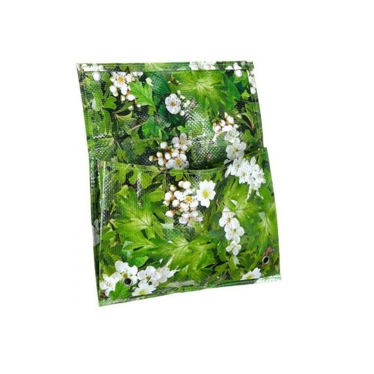 Suport de flori, verde, tip geanta, 25x30 cm