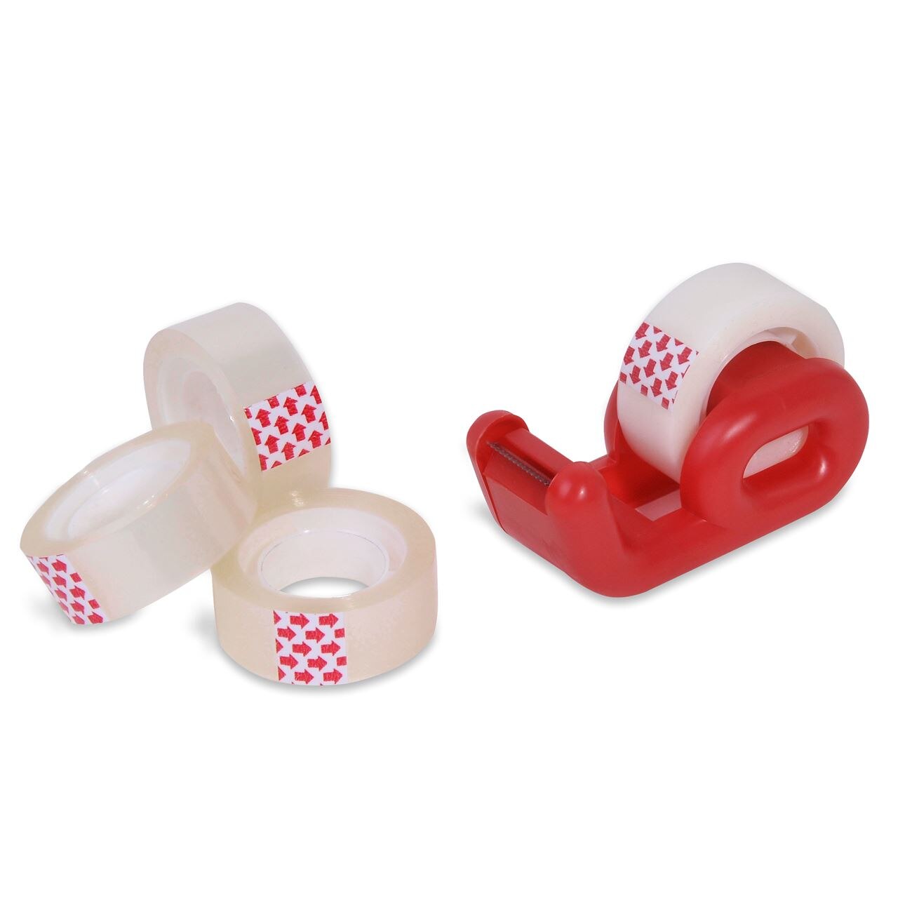 Set 4 bezi adezive, Zola, cu suport, rosu