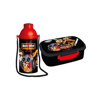 Set cutie sandwich si recipient lichid, Angry Birds, Multicolor Set cutie sandwich si recipient lichid, Angry Birds, Multicolor