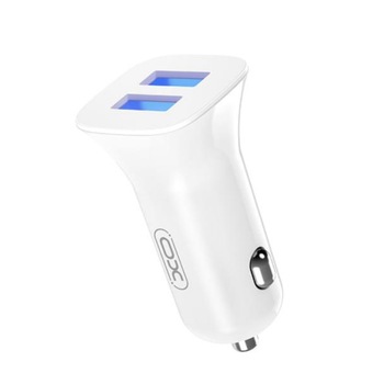 Incarcator Auto XO-CC31, 2xUSB, 2,4 A, Alb, Blister Incarcator Auto XO-CC31, 2xUSB, 2,4 A, Alb, Blister