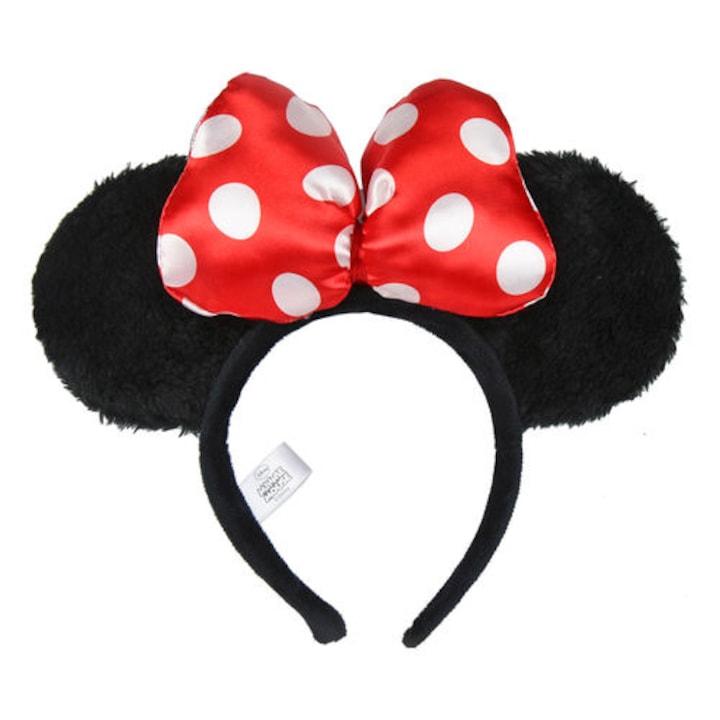 Bentita pentru fetite Disney - Minnie Mouse, negru cu rosu si alb, 24.5 x 21.5 x 4 cm
