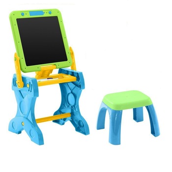 Set Tabla desenat multifunctionala AKU URIASA 75CM + Scaunel, Transformabila in birou, cu 12 crete colorate si buret, + 12 carioci speciale, Jucarie pentru copii, ALBASTRU AK5070 Set Tabla desenat multifunctionala AKU URIASA 75CM + Scaunel, Transformabila in birou, cu 12 crete colorate si buret, + 12 carioci speciale, Jucarie pentru copii, ALBASTRU AK5070
