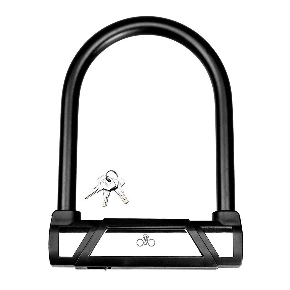 Antifurt bicicleta Forever, 21.3x16.3 cm, grosime 1.7 cm, 930 grame, Negru