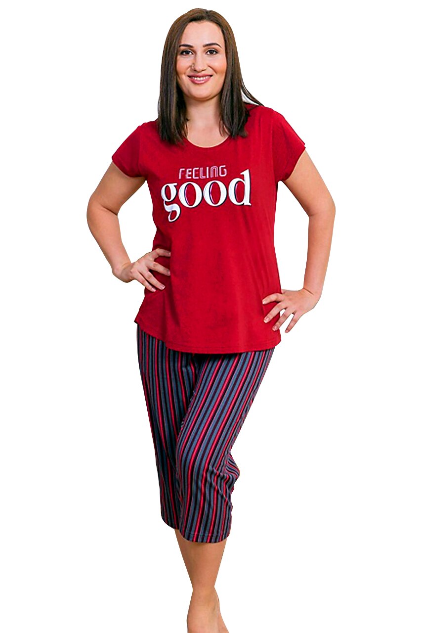 Pijama Dama, Vienetta, Model 'Feeling Good', Culoare Visiniu