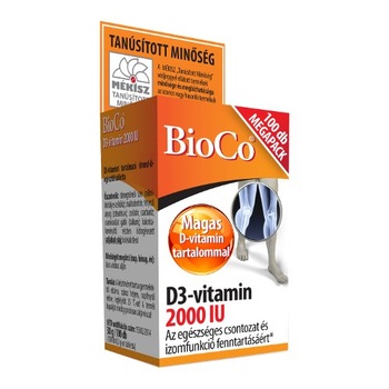 Vitamina D3 2000 UI x 100 buc, Vegetarian, Bioco Vitamina D3 2000 UI x 100 buc, Vegetarian, Bioco